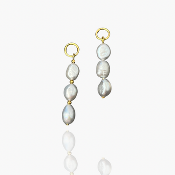 3 pearl grey charm