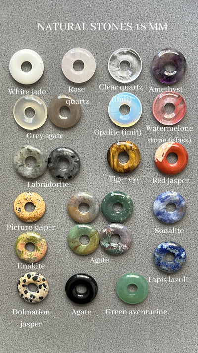 Stone donut 18 mm (multiple options)