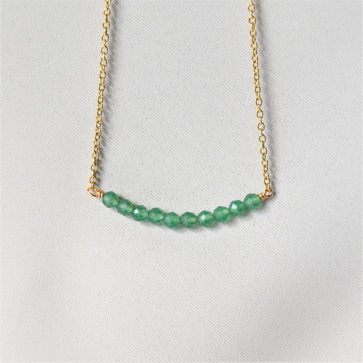 Gemstone bar chain