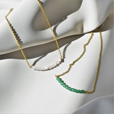 Gemstone bar chain