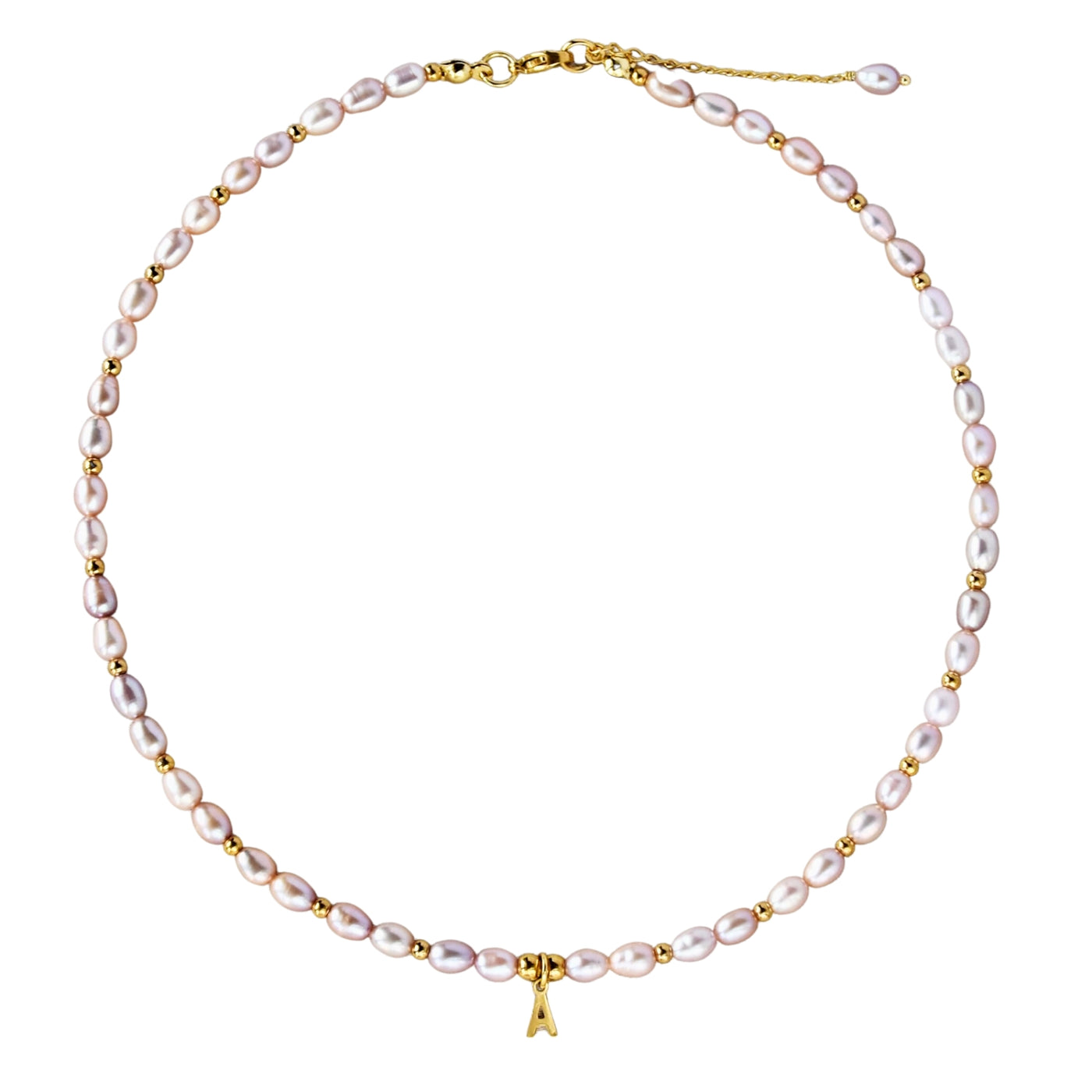 Customized letter freshwater pearl necklace