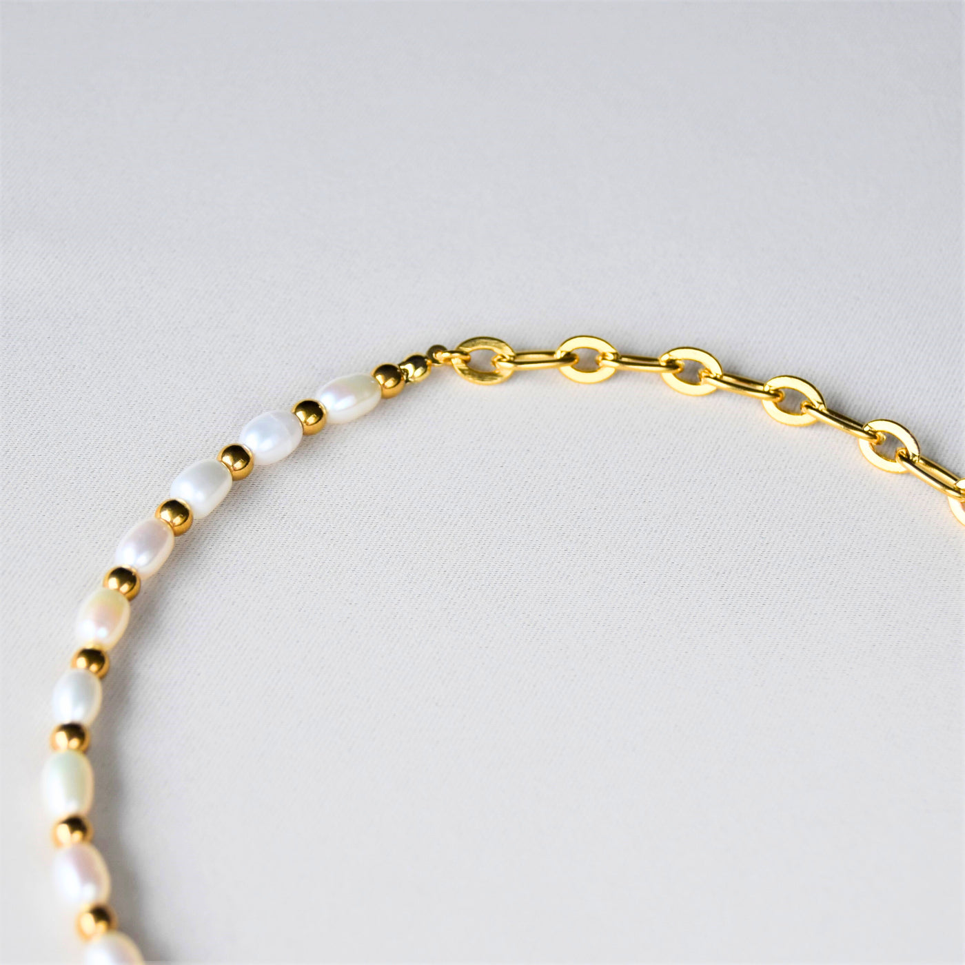 Half-half necklace with a heart